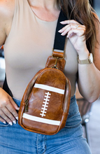 Load image into Gallery viewer, Leather Football Crossbody Bag
