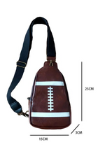 Load image into Gallery viewer, Leather Football Crossbody Bag
