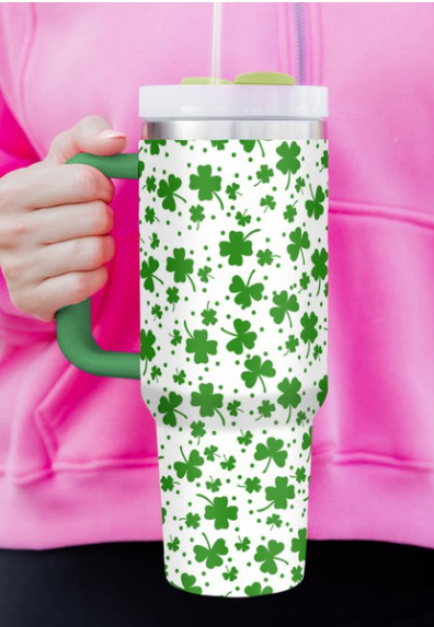 40 Oz. GREEN Shamrock Tumbler