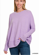 Load image into Gallery viewer, Zenana Brushed Mélange Purple Sweater
