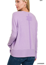 Load image into Gallery viewer, Zenana Brushed Mélange Pink Sweater
