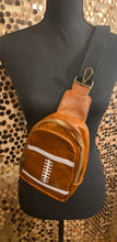 Load image into Gallery viewer, Leather Football Crossbody Bag
