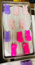 Load image into Gallery viewer, FREEZE DRIED Easter Peep Bunny Marshmallows on Stick
