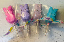 Load image into Gallery viewer, FREEZE DRIED Easter Peep Bunny Marshmallows on Stick
