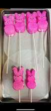 Load image into Gallery viewer, FREEZE DRIED Easter Peep Bunny Marshmallows on Stick
