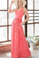 Load image into Gallery viewer, Chillin At My Place Stripe Maxi Dress w/Pockets
