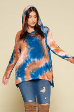 Load image into Gallery viewer, Tie Dye Jersey Pullover W/Hoodie
