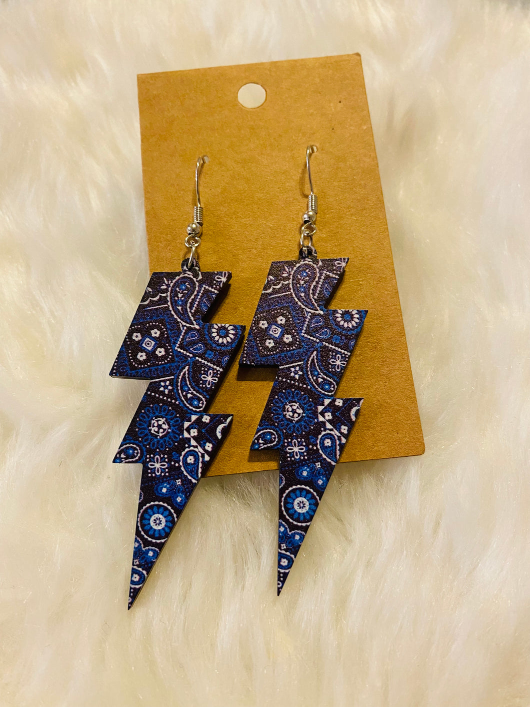 Acrylic Lightning Bolt Earrings