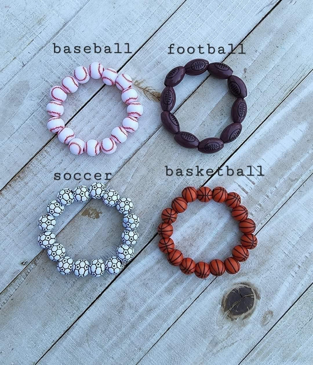 Sports Theme Stretchy Bracelets