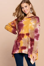 Load image into Gallery viewer, Tie-Dye Waffle Long Sleeve Top
